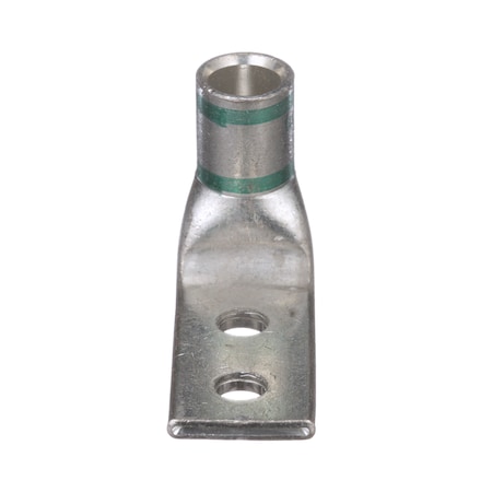 Panduit One-Hole Compression Lug, 1 AWG Max, Standard Barrel, Copper, Green LCDX1-14AF-X